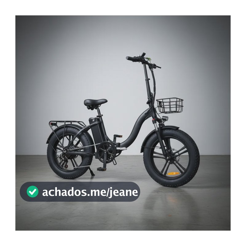 Bicicleta Elétrica Dobravel 1000w Bk-06 Preto