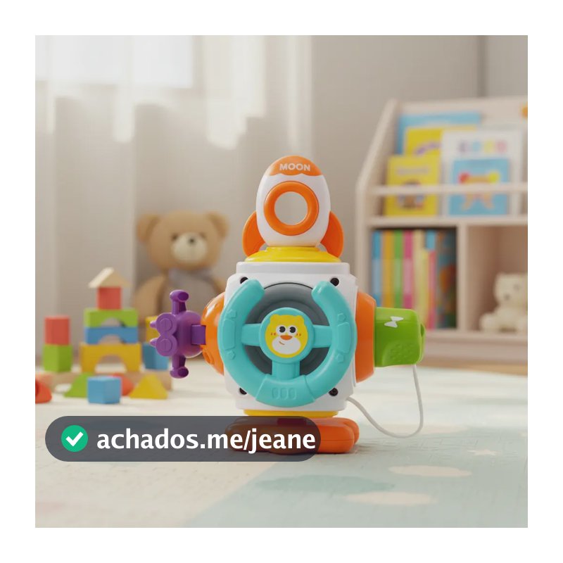 Brinquedo Interativo Foguete Atividades Com Som Bebê Zippy Colorido