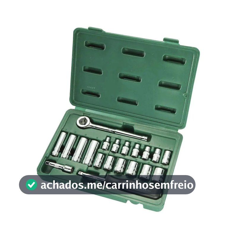 Jogo De Soquete Sextavado 1/4pol Com 20 Peças St09522 Sata Cor Prateado