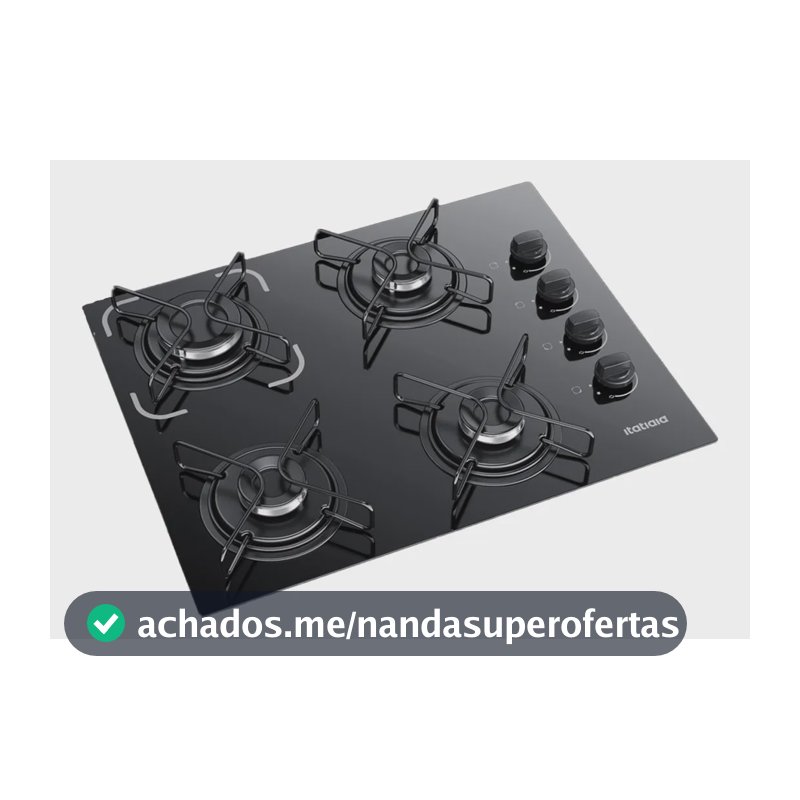 Cooktop Fogão Itatiaia Essencial 4 Bocas Bivolt Preto Preto 127/220v