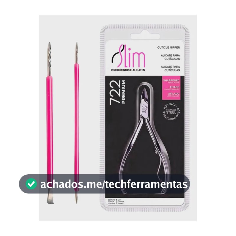 Kit Manicure Premium Alicate De Cutícula + Palito + Espátula