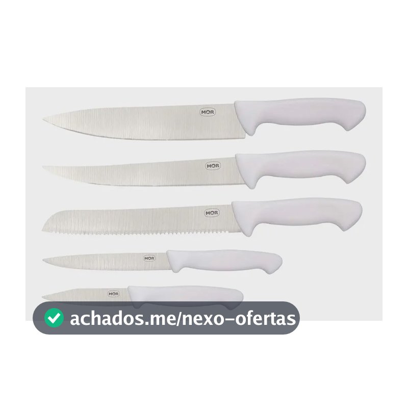 Kit Facas Churrasqueiro Assador Profissional C/ 5 Peças Mor