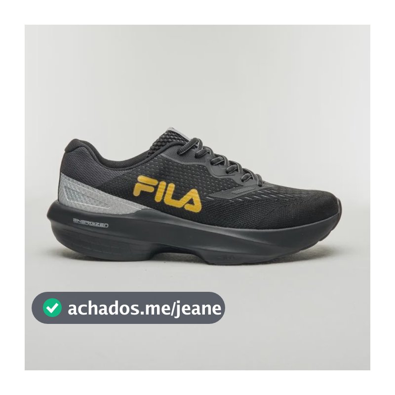 Tênis Masculino Impulser Fila Preto/grafite Liso 42 Br