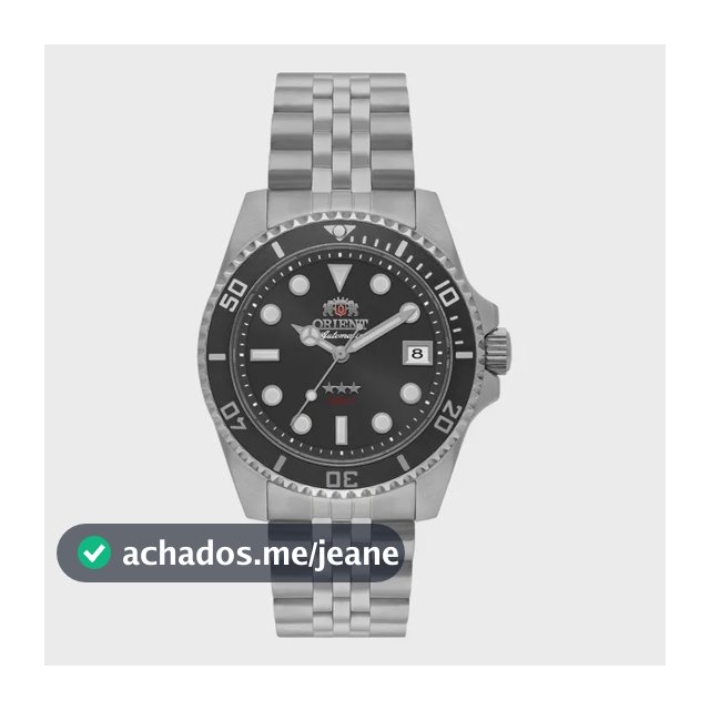 Relógio Orient Submariner 39 YN6SS023 P1SX Prateado Preto