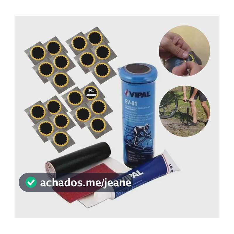 Kit Remendo Bike Pneu Camara De Ar +20 Reparos Estrela