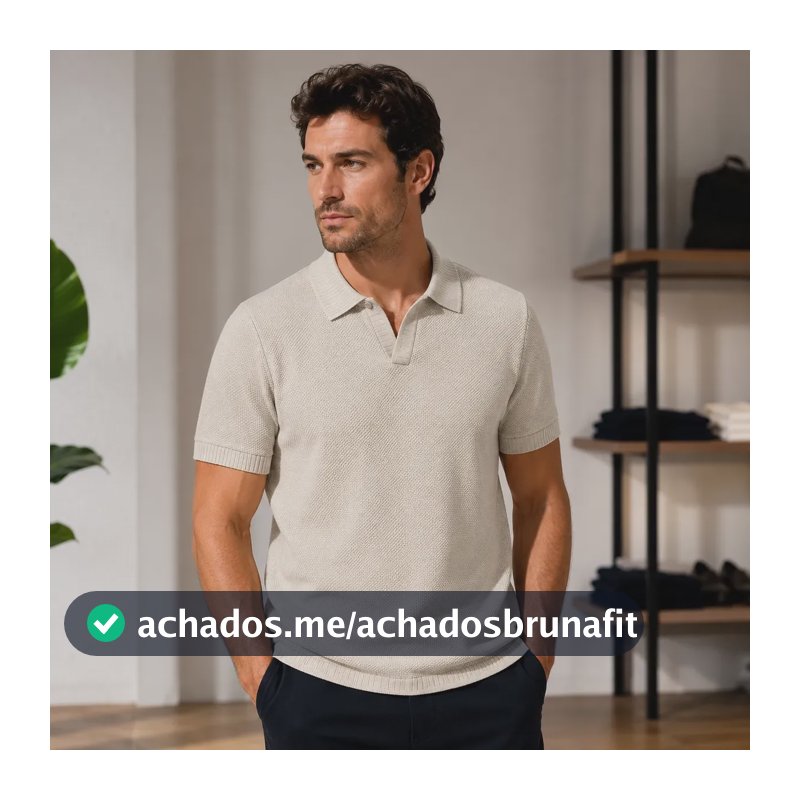 Camisa Polo Hering Masculina Trico Leve Respirável Estilo Cáqui Xl