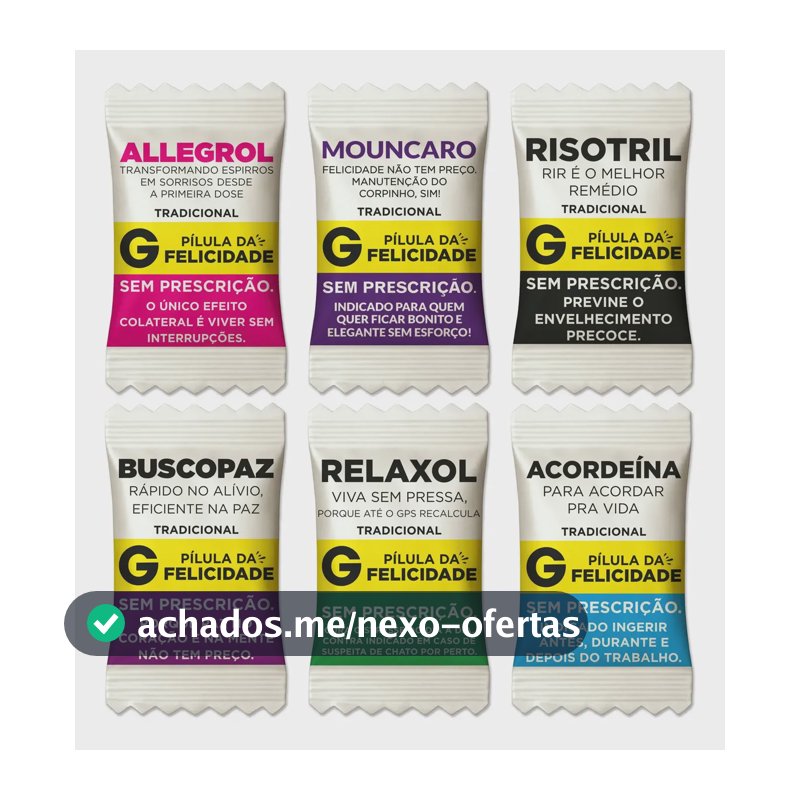 Kit 100 Balas Pílulas Felicidade Divertidas Já Personalizada Pílulas Felicidade
