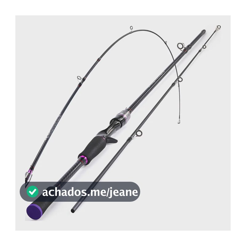Vara Para Carretilha Sougayilang 2 Partes Carbono 1,80m Cor Roxo
