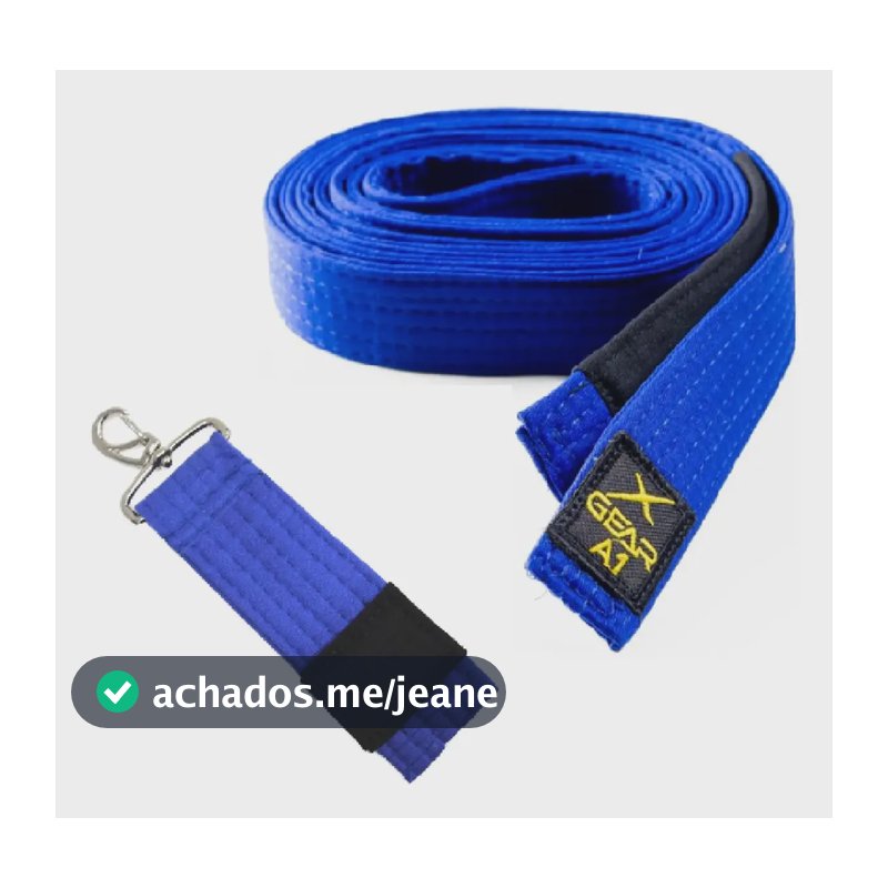 Faixa De Jiu Jitsu Xgear + Chaveiro Jiu Jitsu Azul A2