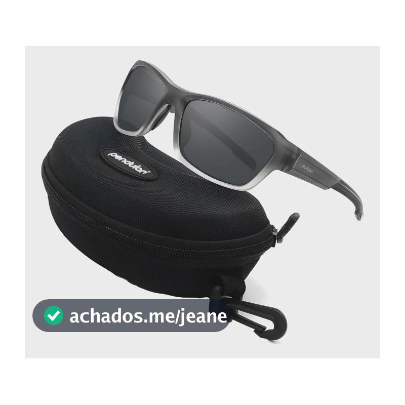 Óculos De Pesca Polarizado Militar Corrida Beach Tennis Uv Cinza-escuro Cinza