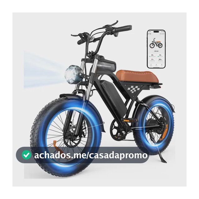 Eb5 Max Preto Bicicleta Elétrica Off Road Suporta 150kg App Preto 20