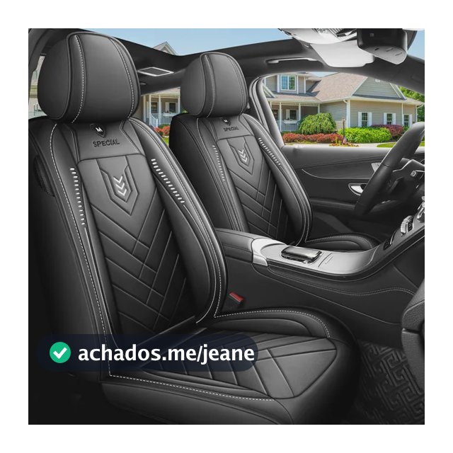 Capa De Banco Automotivo Couro Pu Lwcd Dianteiro Preto
