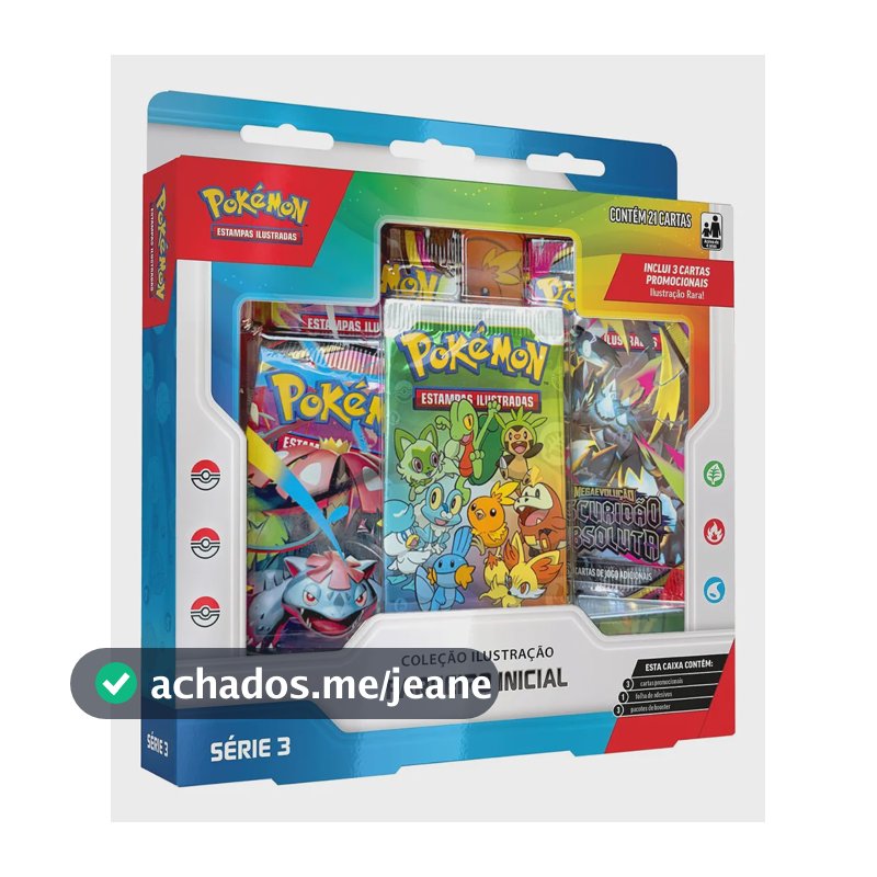 Box Pokemon Série 3 Coleção Parceiro Inicial 21 Cartas Series 3 Português