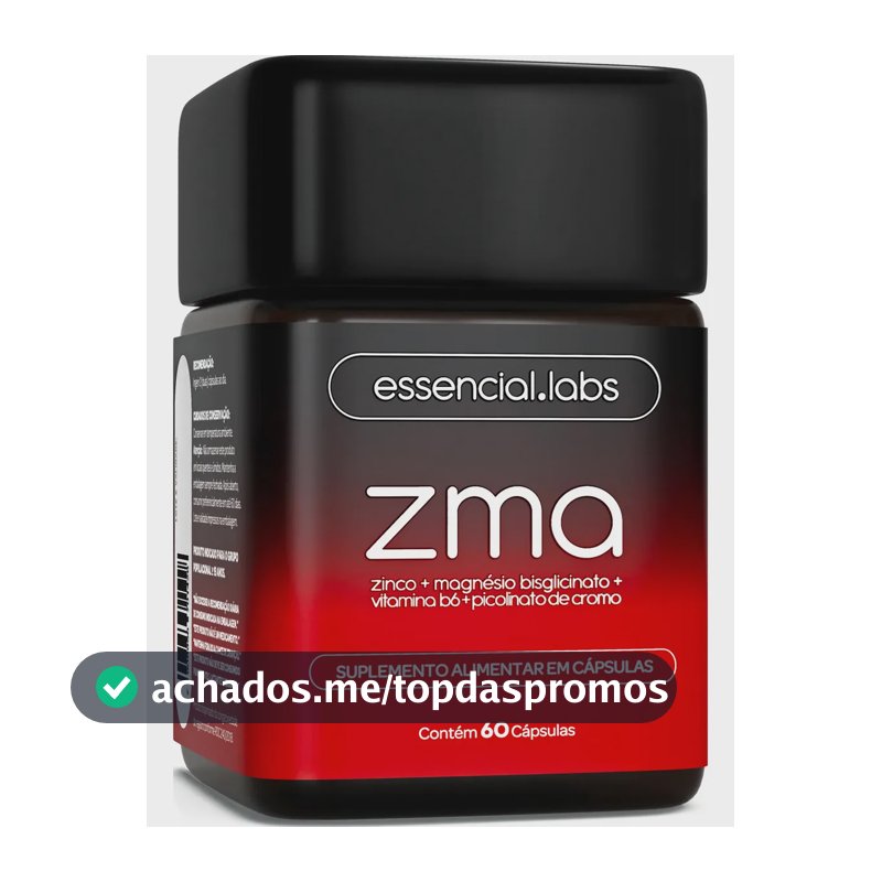 ZMA ULTRA 1000mg - Fórmula Exclusiva com Máxima Concentração e Pureza - 60 Cápsulas