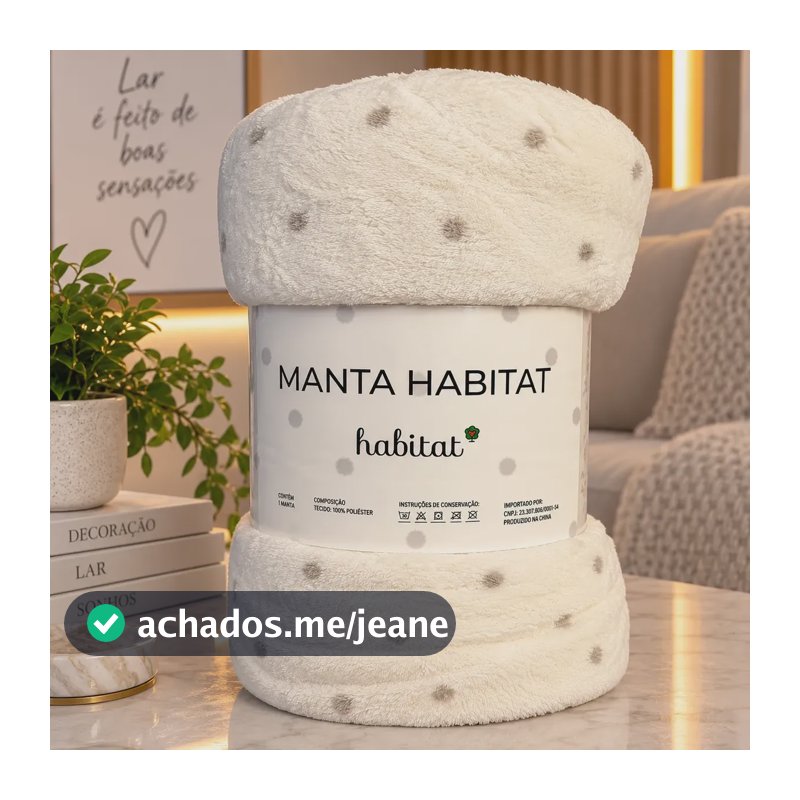 Cobertor King Manta Poá Veludo Microfibra Grossa Toque Macio Pérola Poá