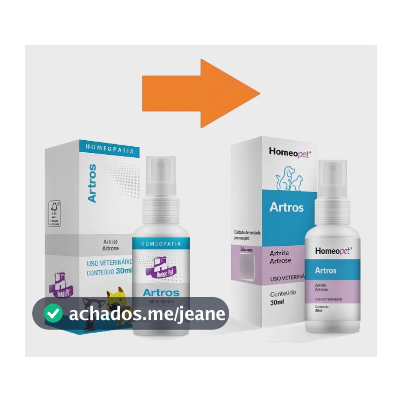 Artros Homepatia Artrite/artrose Cães E Gatos 30ml - Homeopet