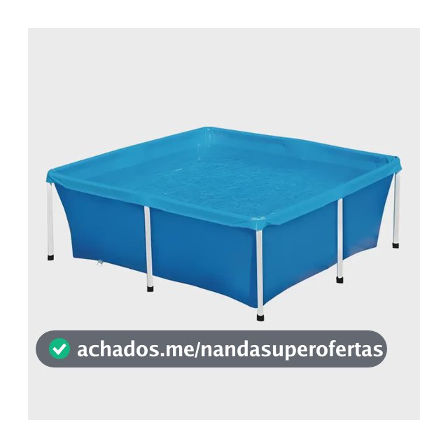 Piscina Infantil Quadrada Estrutural PVC 2000 Litros - Mor