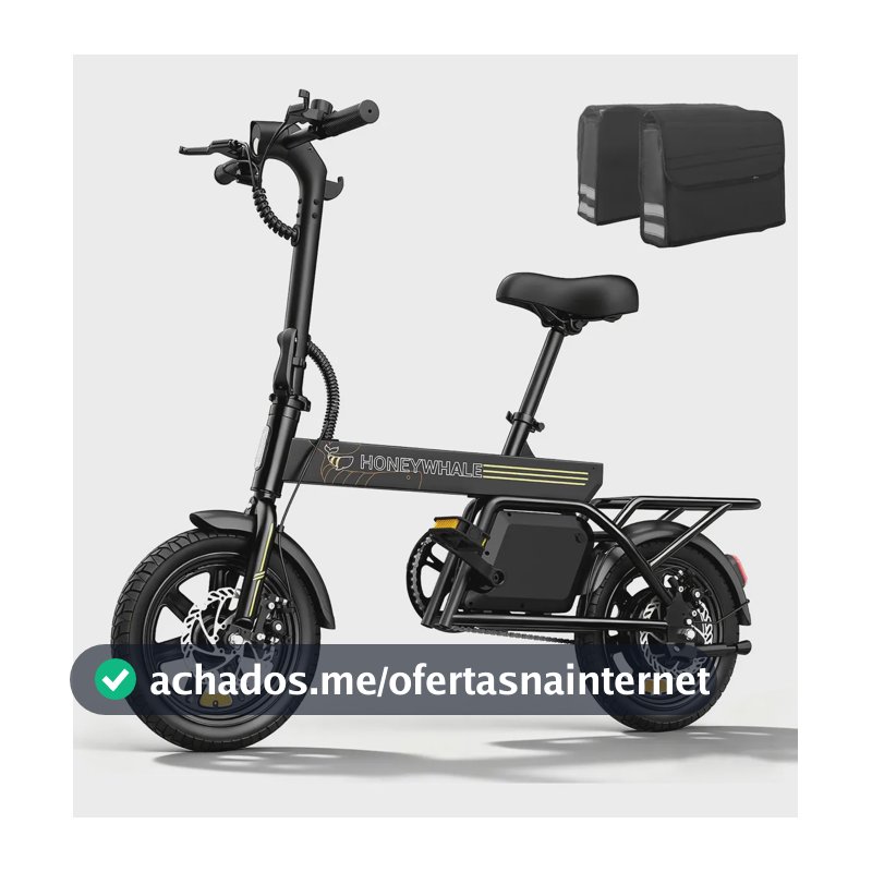 Honeywhale B20 Bicicleta Elétrica, 440w-35km-25km/h-120kg, Scooter Motor-ebike-adulto-bike-autonomia-velocidade Máxima-carga-honey Whale-fat-dobravel, 14 Aro, Freios A Disco Dianteiros E Traseiros