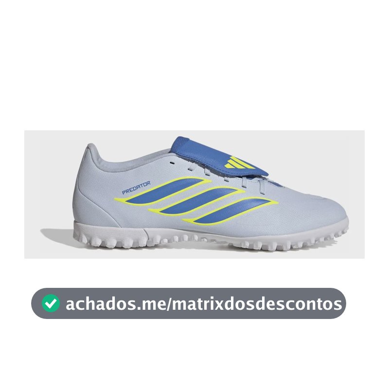 Chuteira Society Masculina Predator Club adidas Azul 41 Br