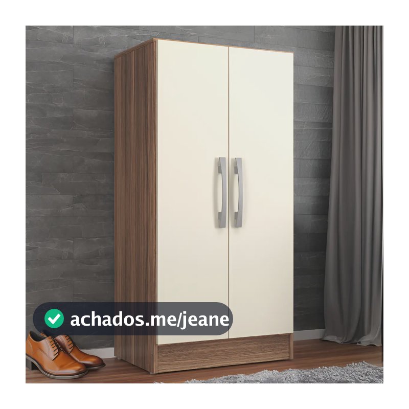 Armário Multiuso Vaticano 2 Portas Castanho/off Compacto