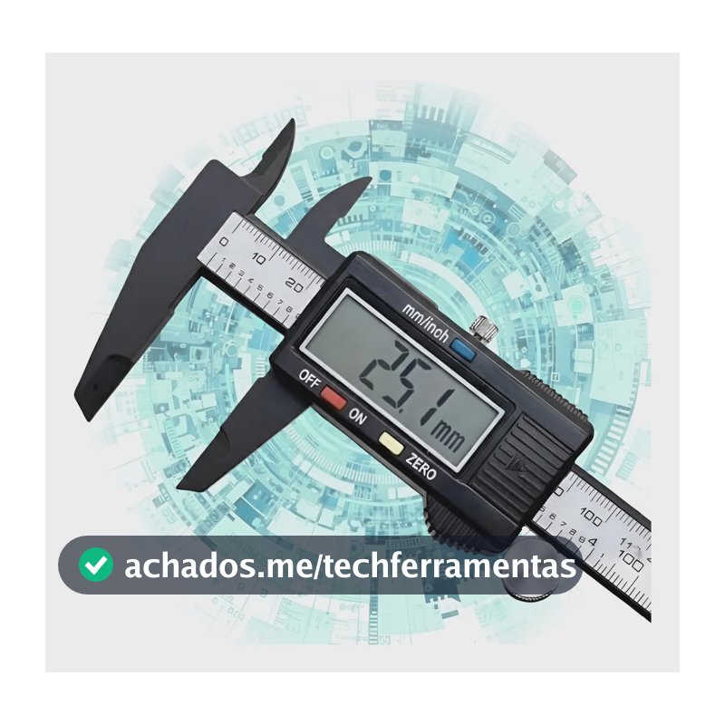 Paquímetro Digital De Alta Precisão Ferramenta De Medição Profissional 150mm (6 Polegadas) + 2 Baterias