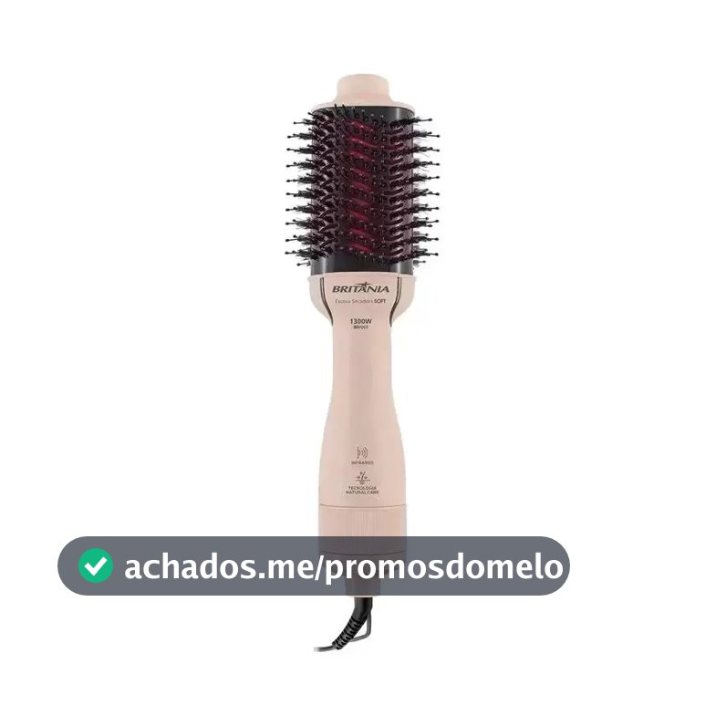 Escova Secadora Britânia Bec07r 4 Em 1 1300w Rosa 127/220v