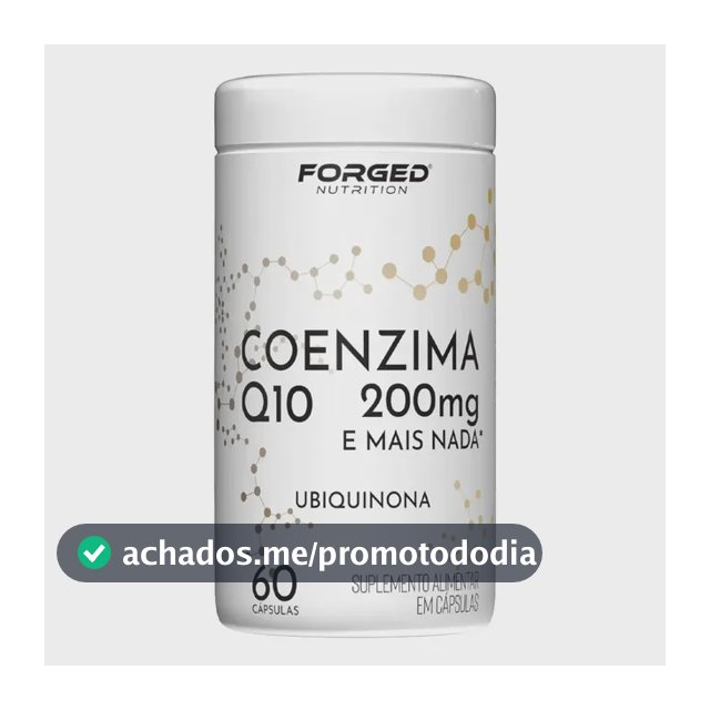 Coenzima Q10 200mg Pura Alta Concentração 60 Cápsulas - Forged Nutrition Sem Sabor