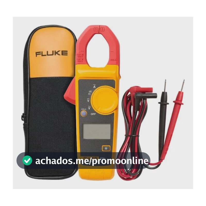 Alicate Amperímetro Digital Cat Iii 600v 302 + Fluke