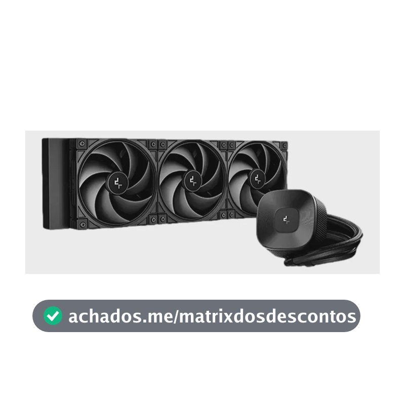 Refrigeração preta Deepcool Le360 V2 Zero Black 3400 Rpm