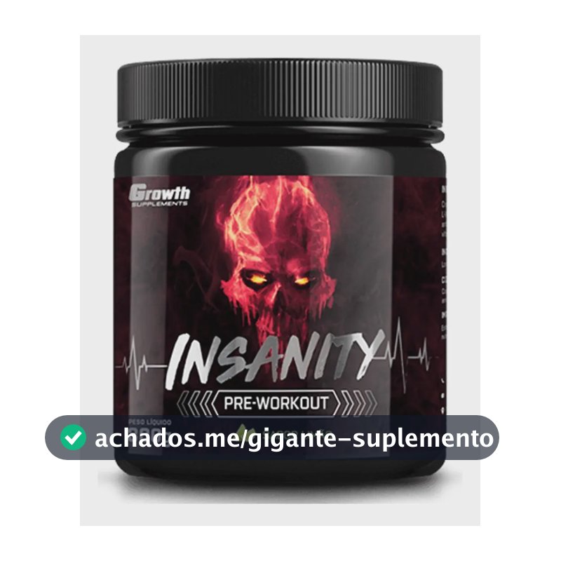 Pré-treino Insanity 300g - Growth Supplements Sabor Melancia