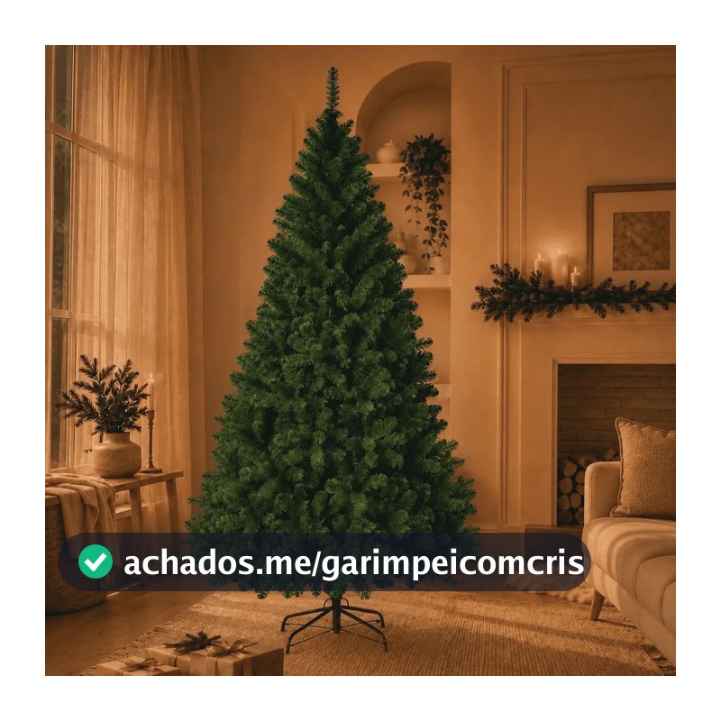 Árvore De Natal Premium Pinheiro Cheia Luxo 180cm 750 Galhos Cor Verde