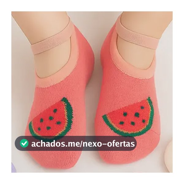 Kit 5 Pares Meia Sapatilha Infantil Antiderrapante Oferta Nf