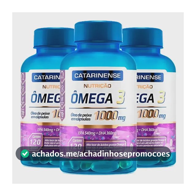 3x Ômega 3 Original Catarinense Pharma 1000mg 120 Cápsulas Bld67678c