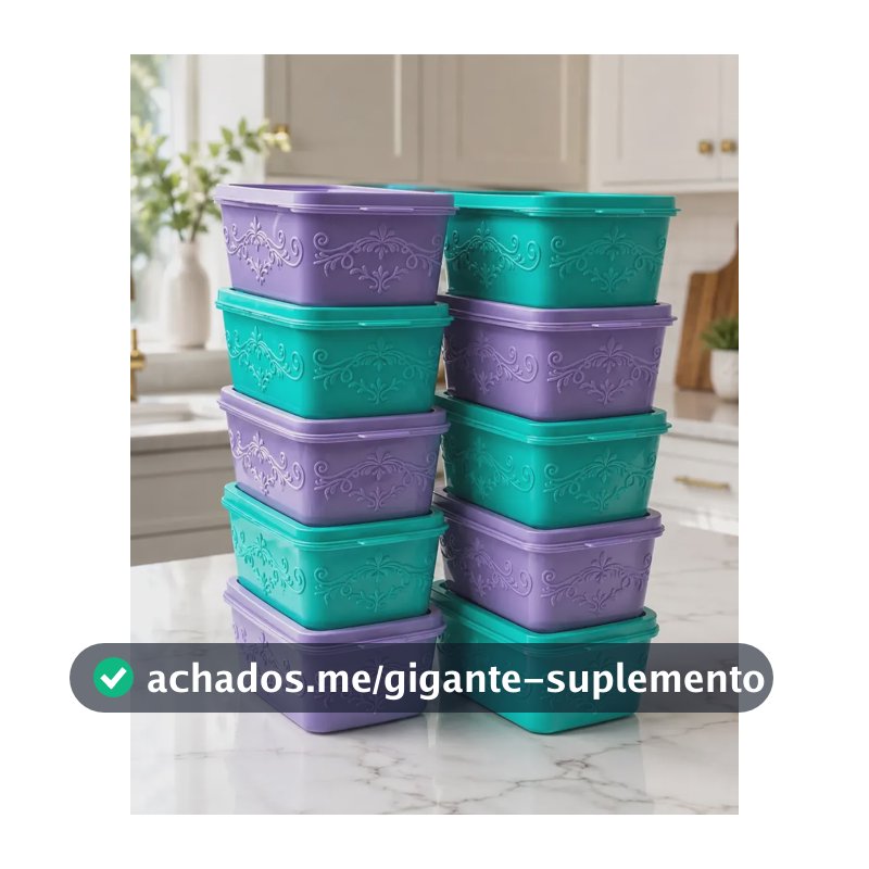 10 Marmita Pote Fitness Micro-ondas Freezer 1litro- Oliplast Tiffany E Lilas