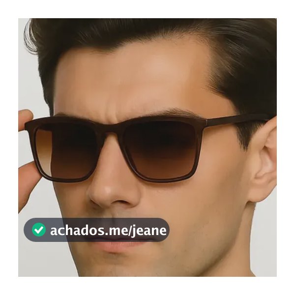 Óculos De Sol Quadrado Preto Fosco Unissex Proteção Uv400
