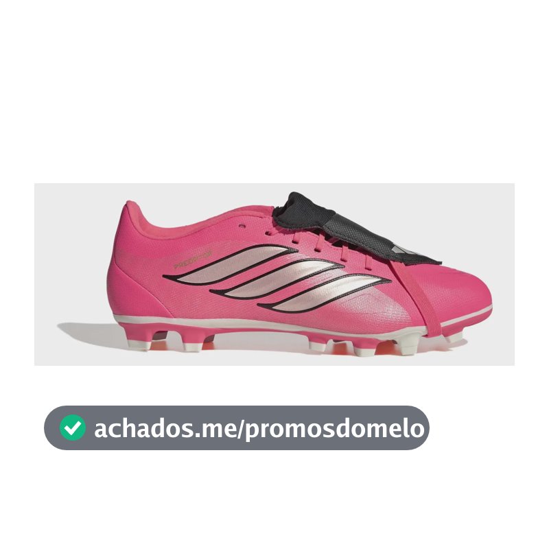 Chuteira De Campo Masculina Predator Club adidas Rosa 39 Br