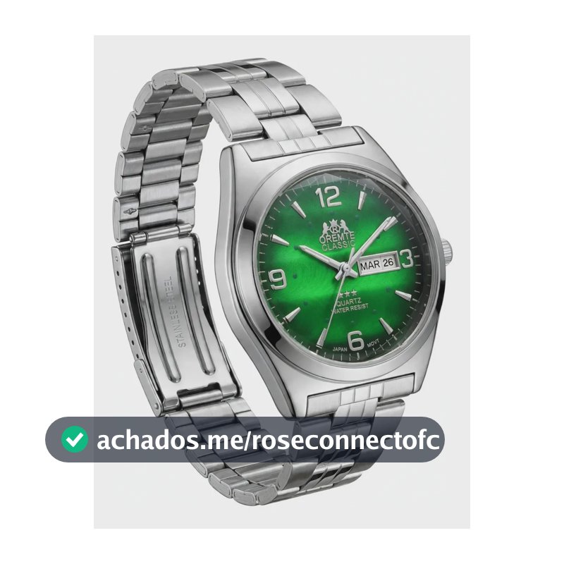Relógio Masculino Oremte Original Resistente Agua Data Sg Prata Verde