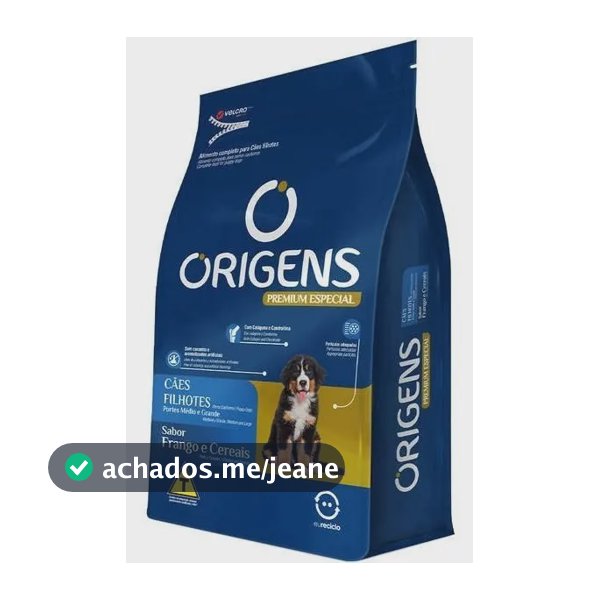 Ração Origens Frango Cereais Cães Filhotes Média/Grande 15kg