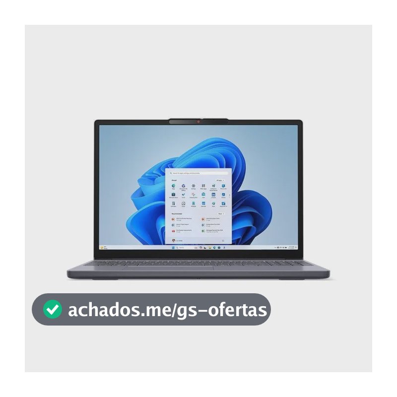 Notebook Lenovo Ideapad Slim 3 Ryzen 5 8gb 512gb Linux Cinza