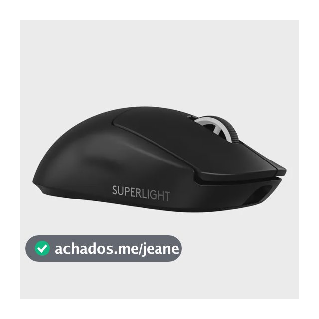 Mouse Gamer Sem Fio Logitech G PRO X SUPERLIGHT 2 LIGHTSPEED, Switch LIGHTFORCE, Sensor 44K DPI, 5 Botões Programáveis, Recarregável - Preto