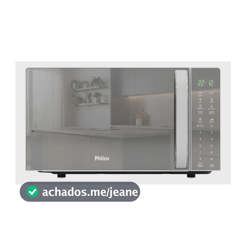 Micro-ondas Philco 20L 1100W Limpa Fácil Tira Odor PMO24E