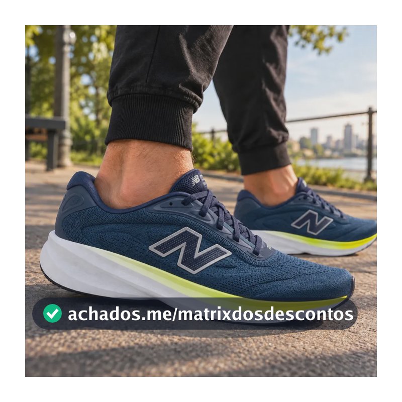 Tênis New Balance 680v9 Masculino Fresh Foam Corrida Treino Marinho/verde Claro Neon Liso 41