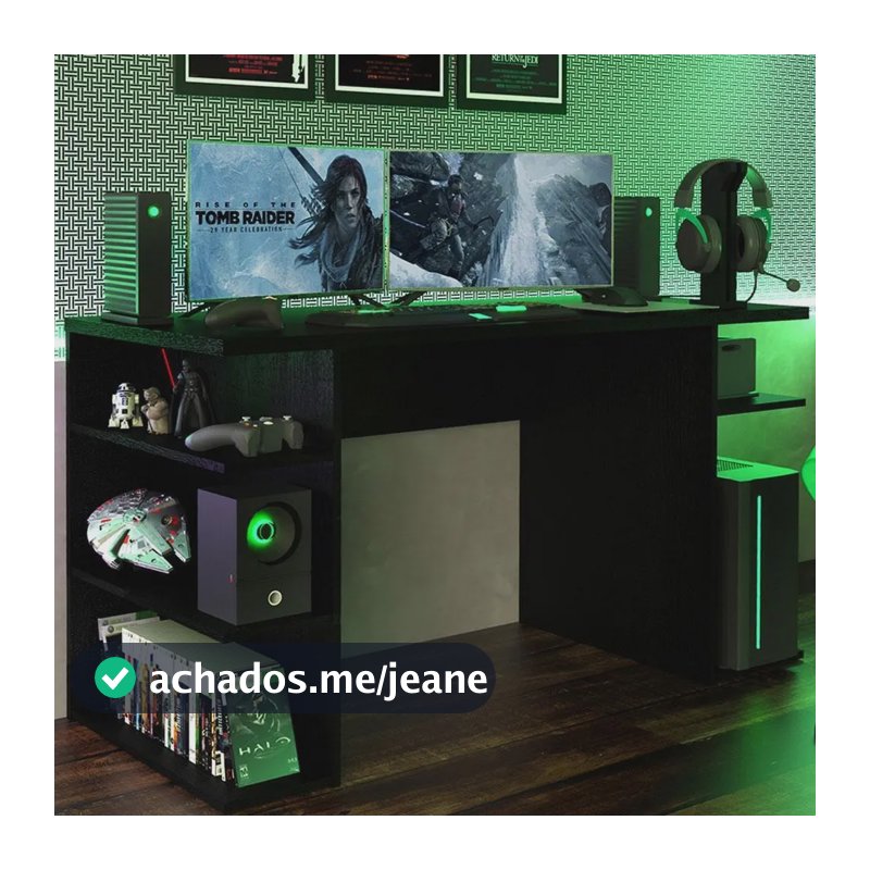 Mesa Para Computador Gamer 9409 Madesa - Preto Preto