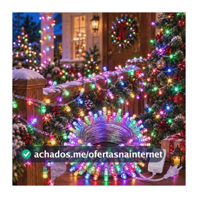 Cordão De Luz De Natal Fio Fada Led 30m 8 Modos Decoração Rgb 127v