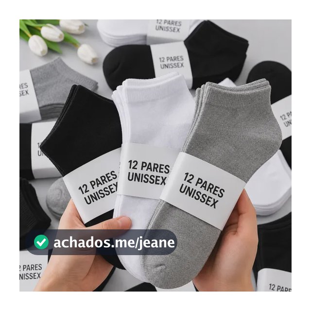 Kit 12 Pares Meia Soquete Curta Macia 30 Ao 46 Premium Full