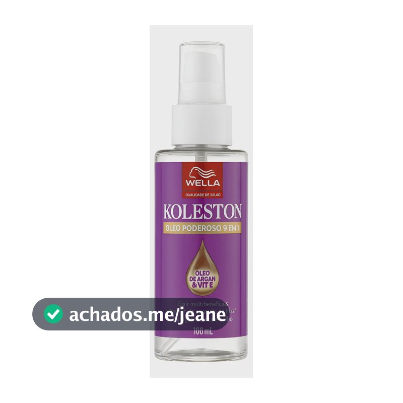 Óleo Poderoso 9 Em 1 Wella Koleston 100ml Frizz Brilho Elixir Nutrição Capilar