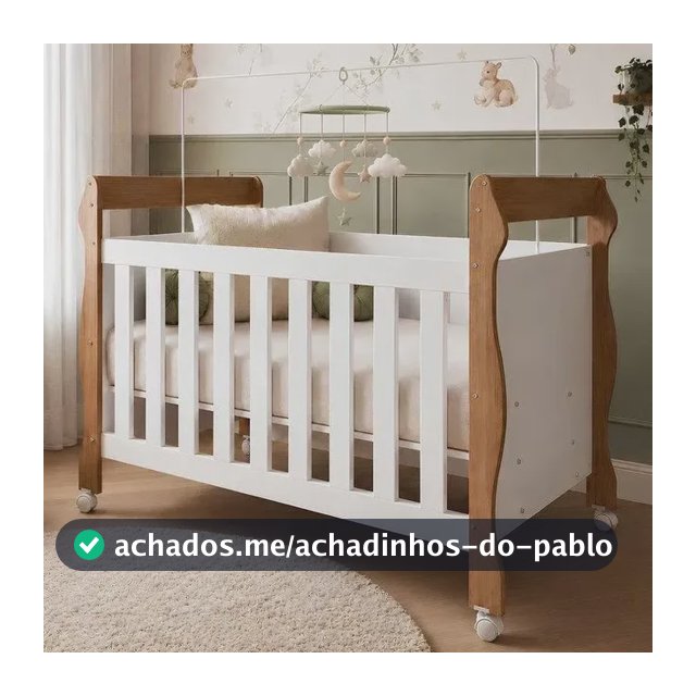 Berço Mini Cama 3 Em 1 Soninho 100% Mdf Wt Amadeirado