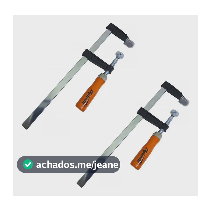 Kit Grampo Sargento Tipo F Com 2 Peças 500x120x570mm Sparta