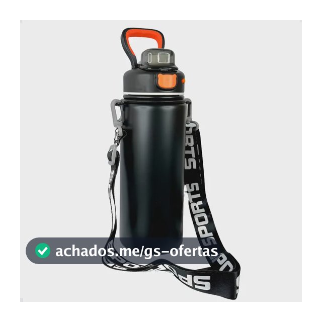Garrafa Isotérmica Inox A Vácuo Parede Dupla Antivasamento Preto