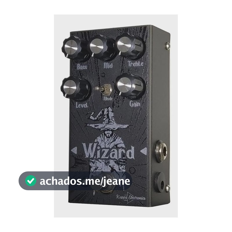 Pedal Distorção Guitarra Kappa Electronics The Wizard Preto High Gain